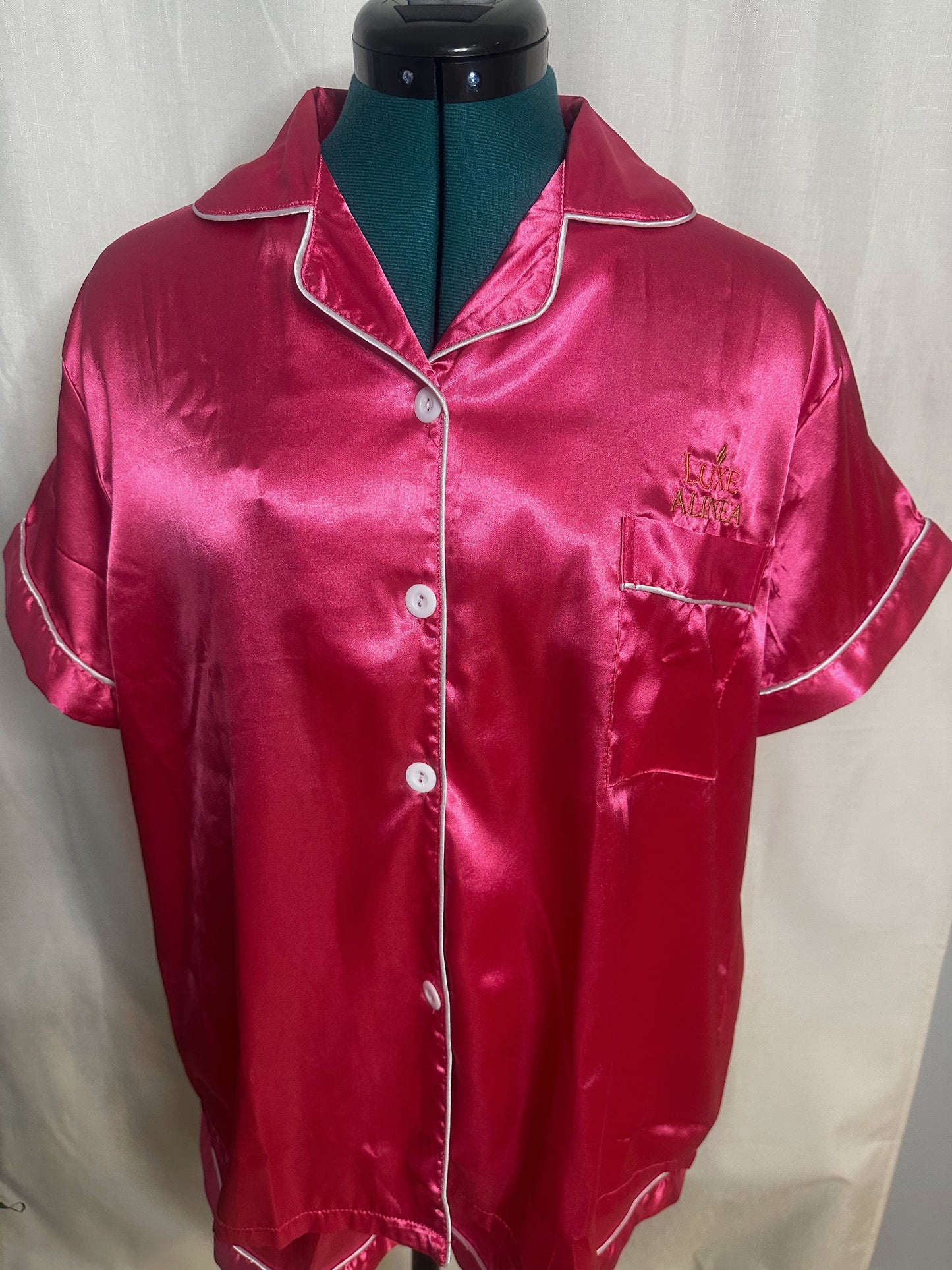 Satin Two-Piece Shorts Set Pajamas (PRE-ORDER)