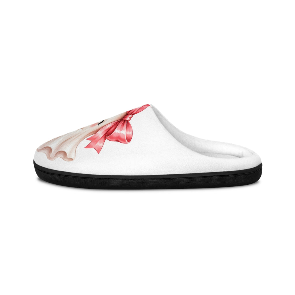 Boo & Boujee Cozy Pink Bow Slippers