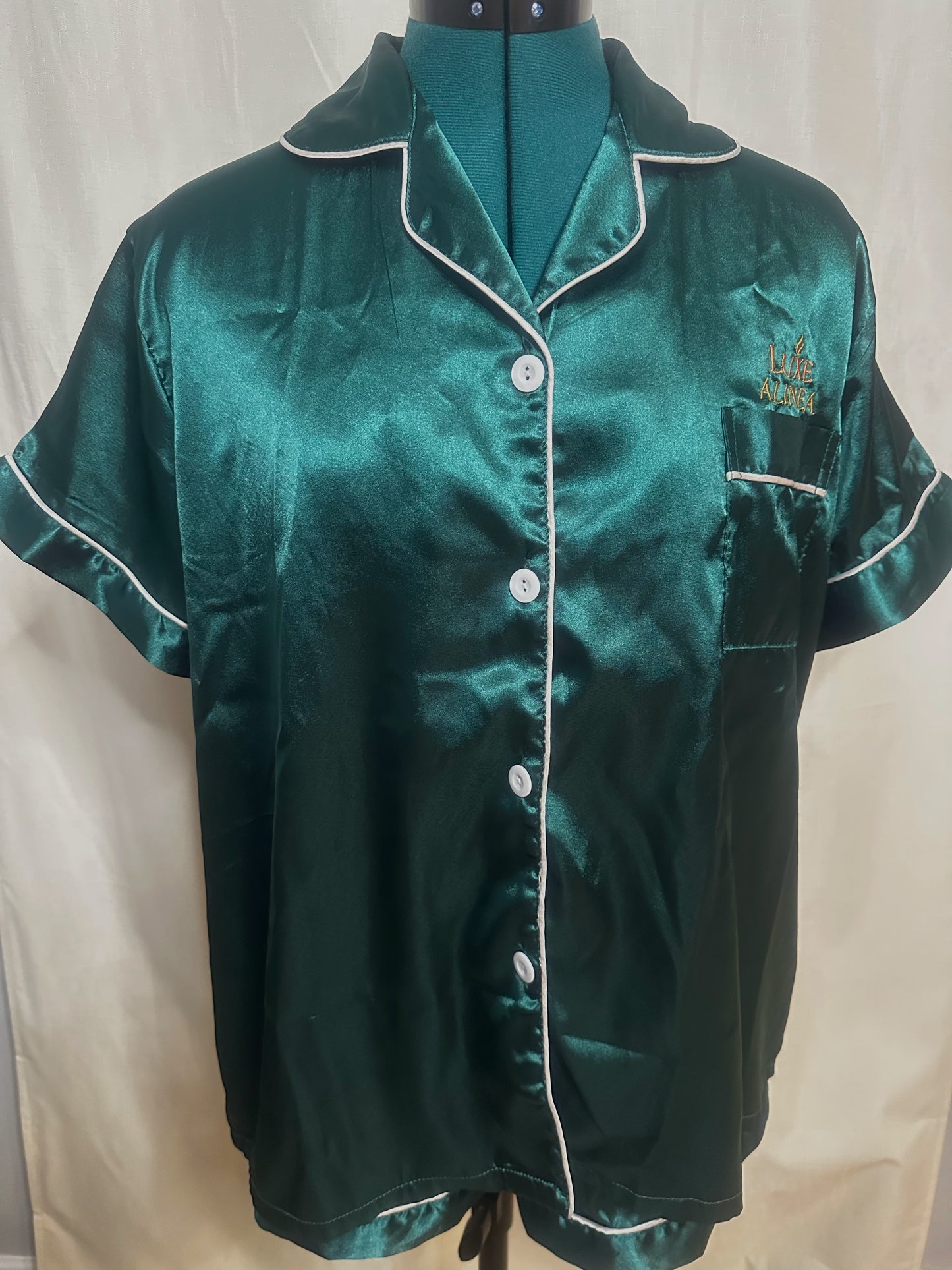 Satin Two-Piece Shorts Set Pajamas (PRE-ORDER)