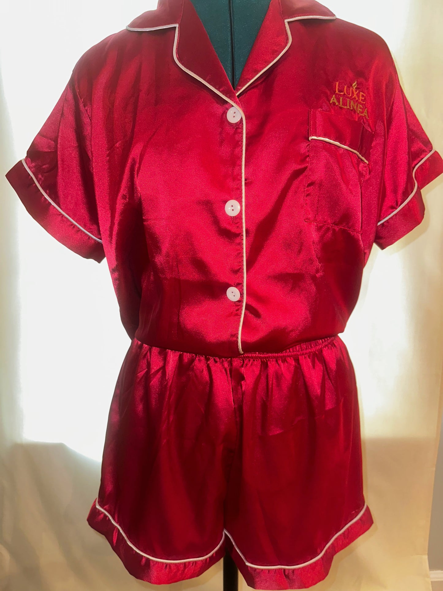 Satin Two-Piece Shorts Set Pajamas (PRE-ORDER)