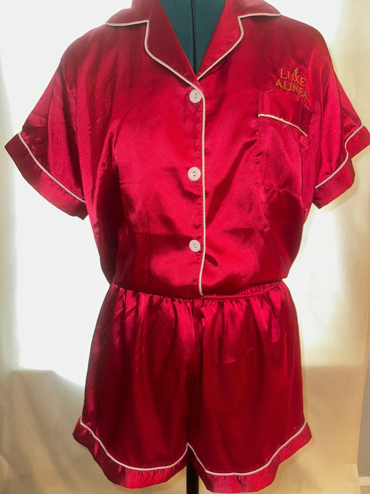 Satin Two-Piece Shorts Set Pajamas (PRE-ORDER)