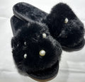 Faux Fur Pearl Slippers