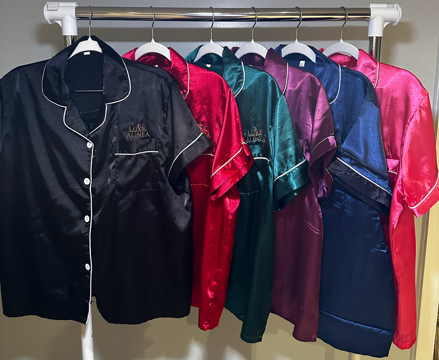 Satin Two-Piece Shorts Set Pajamas (PRE-ORDER)